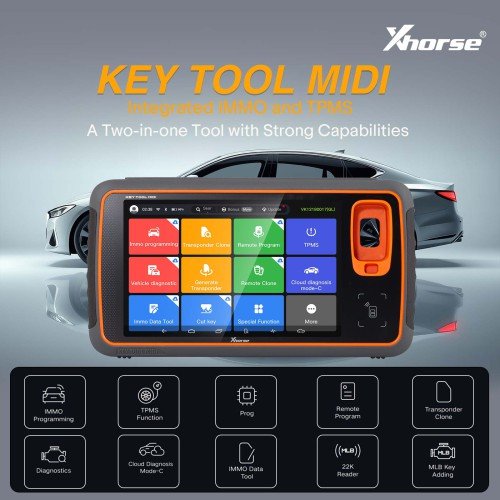 Xhorse Key Tool MIDI – IMMO TPMS Programming & Diagnostics Tool XDKMD0EN