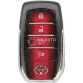 Toyota Fortuner 2016-2022 Genuine Without Bag Smart Remote Key 4 Buttons 433MHz Red