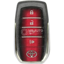 Toyota Fortuner 2016-2022 Genuine Without Bag Smart Remote Key 4 Buttons 433MHz Red