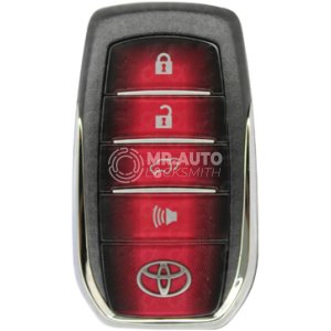 Toyota Fortuner 2016-2022 Genuine Without Bag Smart Remote Key 4 Buttons 433MHz Red