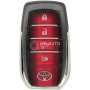 Toyota Fortuner 2016-2022 Genuine Without Bag Smart Remote Key 4 Buttons 433MHz Red