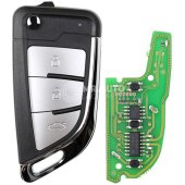XHORSE XKKF21EN Wire Remote Key Knife 2 Flip 3 Buttons English