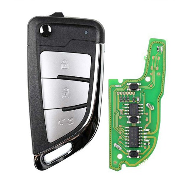 XHORSE XKKF21EN Wire Remote Key Knife 2 Flip 3 Buttons English