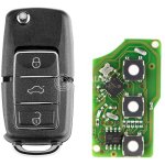 Xhorse XKB506EN Wire Remote Key VW B5 Flip 3 Buttons Extreme Black