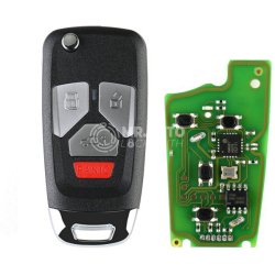 Xhorse XKAU02EN Wire Remote Key Audi Flip 3+1 Panic Buttons English
