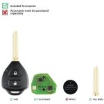 Xhorse XKTO02EN Wire Remote Key Toyota Flat 4 Buttons Triangle