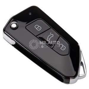 Xhorse XKGA81EN Universal Wired Flip Remote Key All Black 3 Buttons GA08 Style