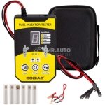 GODIAG GT113 Universal Fuel Injector Tester Fuel Injector Cleaner Kit with 6 Sizes of Adapters 8 Pulse Modes for Cars, Motorcycle