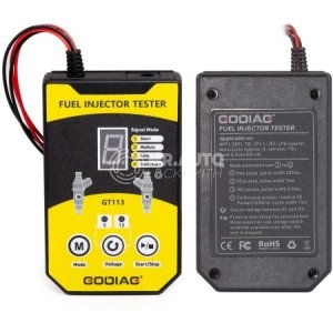 GODIAG GT113 Universal Fuel Injector Tester Fuel Injector Cleaner Kit with 6 Sizes of Adapters 8 Pulse Modes for Cars, Motorcycle