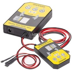 GODIAG GT113 Universal Fuel Injector Tester Fuel Injector Cleaner Kit with 6 Sizes of Adapters 8 Pulse Modes for Cars, Motorcycle