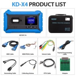 KEYDIY KD-X4 KDX4 5-in-1 Key Programmer Newly Add BDC3 VW MQB49 5C Combines KD Max/ KD Mate/ Mini Prog for Key Recognition/ Generation/ Copy / Program