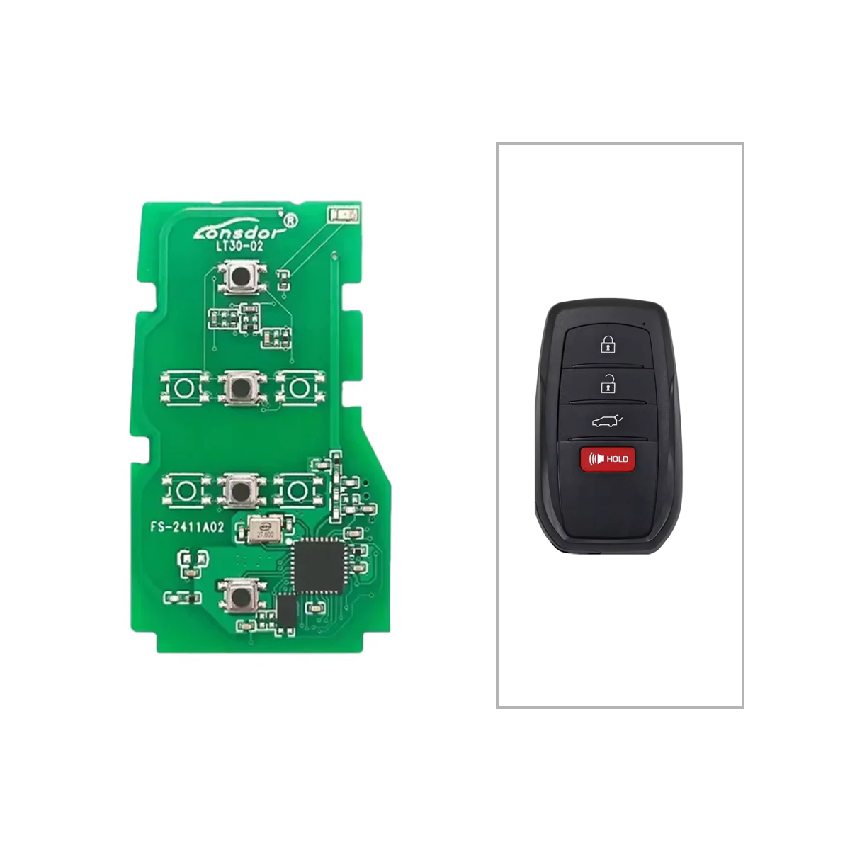 Lonsdor LT30-02 2022-2024 Universal Smart Remote PCB 4 Buttons For Toyota 4A-BA