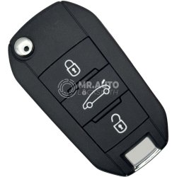 Peugeot 3008, 508 2016-2019 Aftermarket Flip Remote Key 3 Buttons 433MHz ID4A