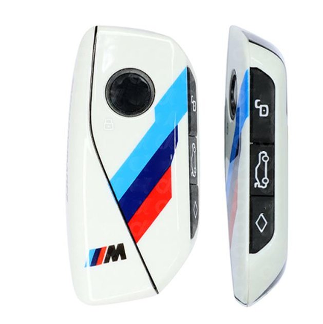 BMW CAS4 FEM Modified Aftermarket Smart Remote Key 4 Buttons 433MHz ID49 White