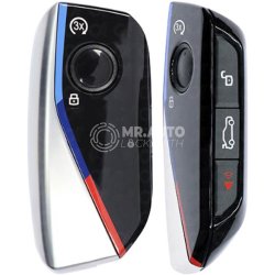 BMW CAS4 FEM Modified Aftermarket Smart Remote Key 4 Buttons 868MHz ID49 Black & Silver