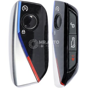BMW CAS4 FEM Modified Aftermarket Smart Remote Key 4 Buttons 868MHz ID49 Black & Silver