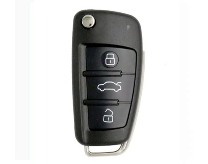 Audi A6L Q7 Aftermarket Flip Remote Key 3 Buttons 315MHz Transponder 8E