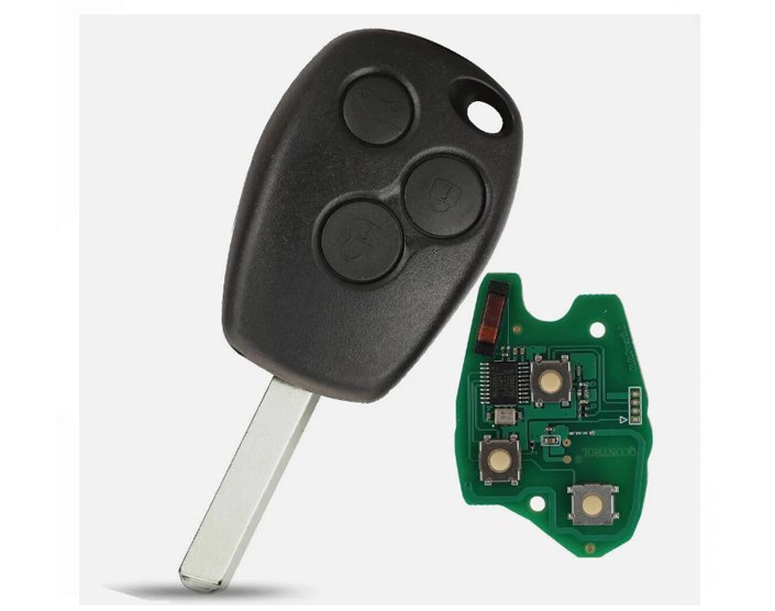 Renault 2013-2017 Aftermarket Remote Key PCB 3 Buttons 433MHz ID4A PCF7961M Transponder
