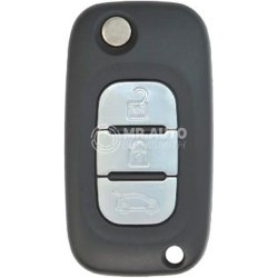 Ren 2009-2015 Aftermarket Flip Remote Key 3 Buttons 433MHz ID46 PCF7961A Transponder