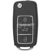 Keydiy KD Universal Flip Remote Key 3 Buttons Chrome Volkswagen Type B01-3