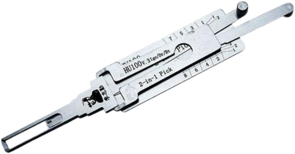 Original Lishi HU100 (8 Cut) 2-in-1 Decoder and Pick for Buick, Chevrolet