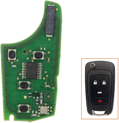 Chevrolet Camaro Cruze 2010-2017 Genuine Without Bag Flip Remote Key PCB 3+1 Buttons 315MHz 13504200