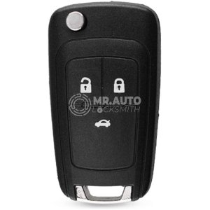 Chevrolet Cruze 2009-2014 Flip Remote Key 3 Buttons 315MHz 13500223 PCB Genuine With Aftermarket Cover