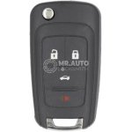 Chevrolet Aftermarket Flip Smart Remote Key 4 Buttons 315Mhz ID46 FCC ID: OHT05918179