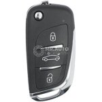 Citroen Aftermarket Flip Remote Key 3 Buttons 433MHz ID46 PCF7961A Transponder