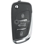 Citroen Aftermarket Flip Remote Key 3 Buttons 433MHz ID46 PCF7961A Transponder