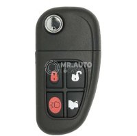 Jaguar 2001-2008 Aftermarket Flip Remote Key 4 Buttons 433MHz ID 4D60
